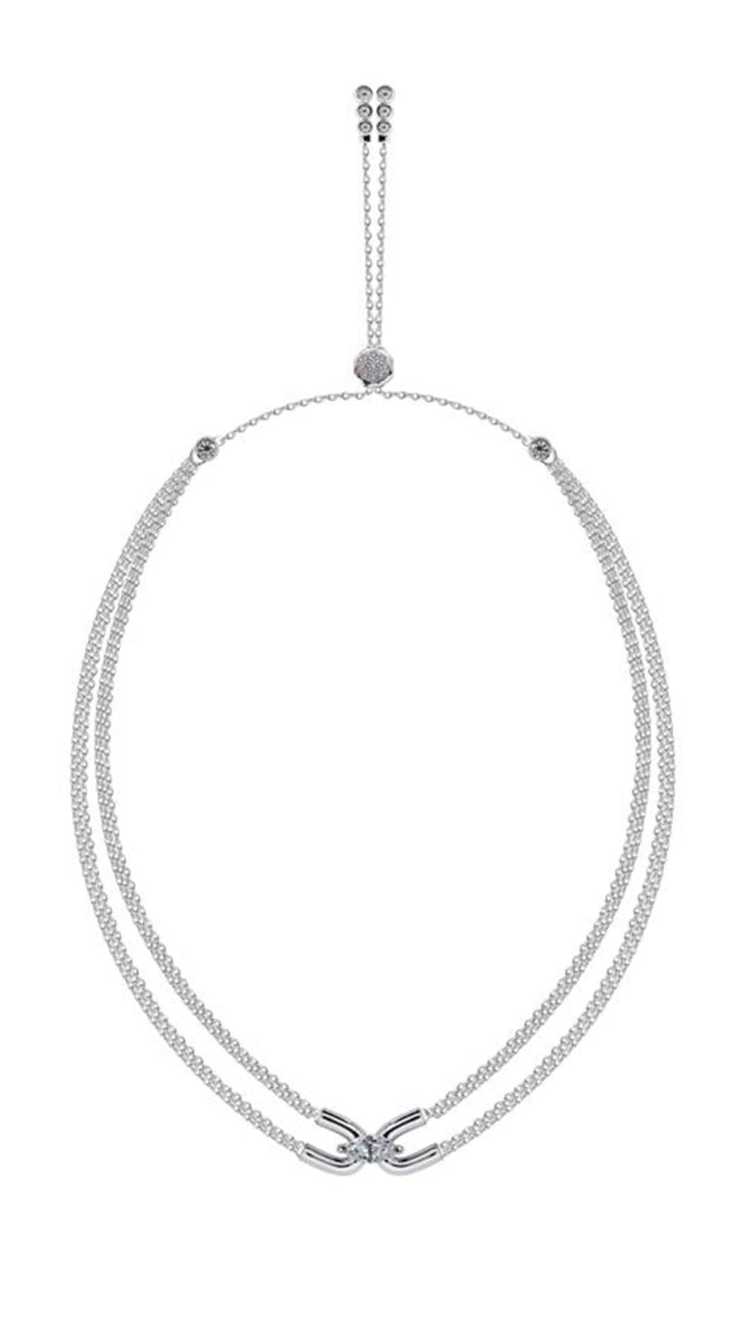 Cyndi Necklace White Gold Plated 9 Cyndi Necklace White Gold Plated - Image 7