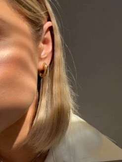 Haley Hoops Small 18K Gold Vermeil -Lustre Jewelry Shop fe6c311a 49b4 4035 9cc9 7d5a87aef171